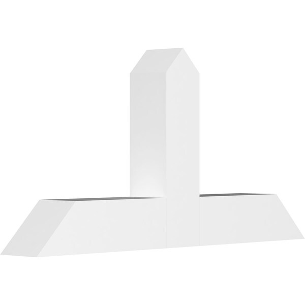 Ekena Millwork Portland Architectural Grade PVC Gable Bracket, 48"W x 24"H x 6"D x 6"F, 12/12 Pitch GBP048X24X0606POR00 - main